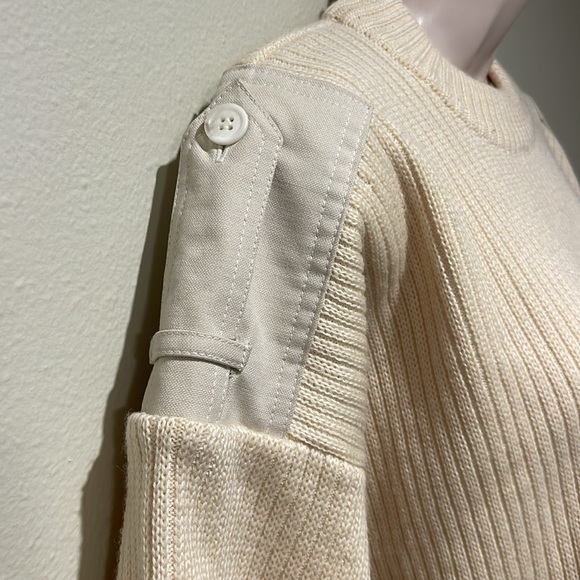 Y/Project cropped Ecru wool sweater with Canvas Embellishments, XS - Picture 3 of 7